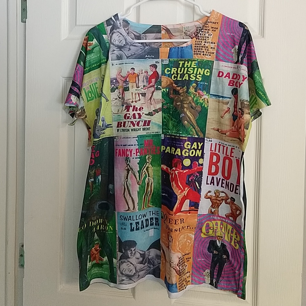 Unisex Pulp gay fiction screen print tee XL